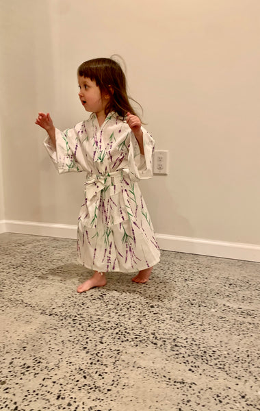 Aromatherapy Print Robe in Lavender Toddler