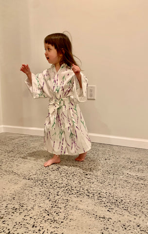 Aromatherapy Print Robe in Lavender Toddler